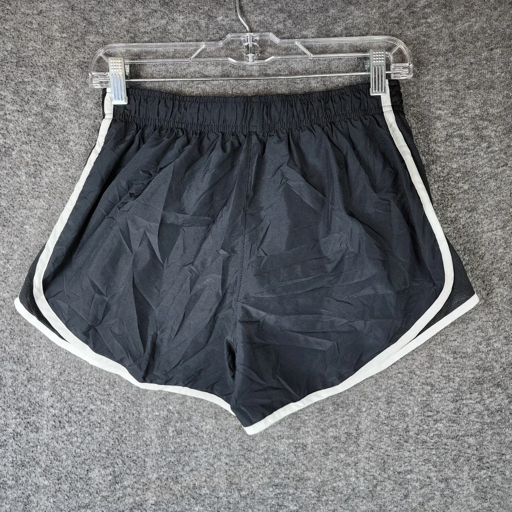 Nike Shorts Womens M Dri-FIT Black White Contrast Trim Athletic Running GOOD